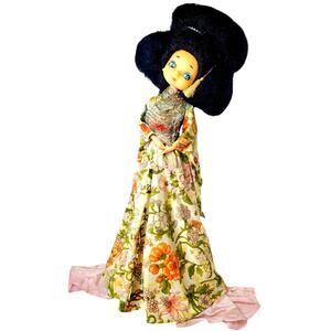 22" Vintage Big Eyed Big Head Pose Geisha Boudoir Bradley Type Doll